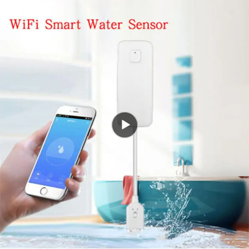 

Оповещение об утечке воды в режиме реального времени, погружной детектор воды с Wi-Fi Tuya для кухни, ванной комнаты, аккумуляторов для умного дома