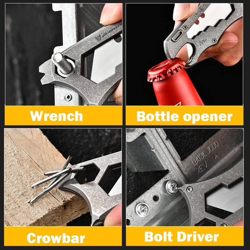 Многофункциональный нож из титанового сплава с лезвиями SK5 отвертка открывалка