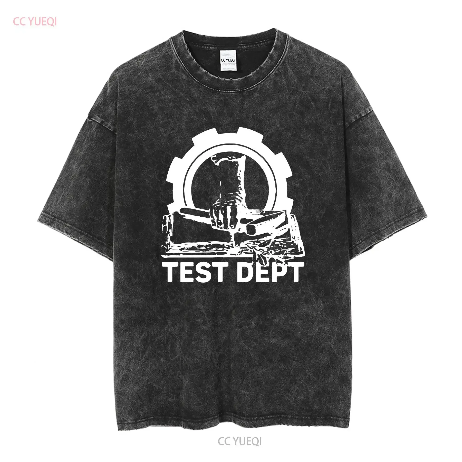Фото Футболка Test DepT Industrial Laibach Throbbing Gristle Coil Psychic Tv с длинными или короткими рукавами, винтажная, с эффектом потертости, дышащая, мягкая №2