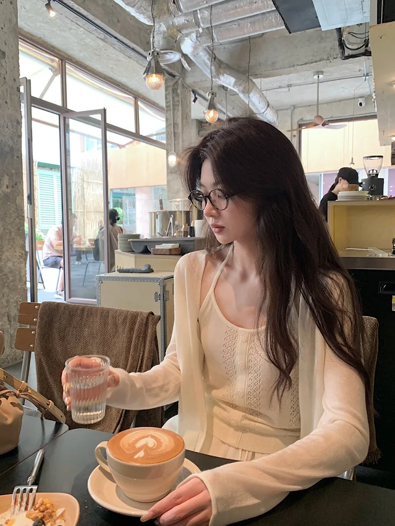 Кардиган женский солнцезащитный вязаный элегантный Свободный Повседневный