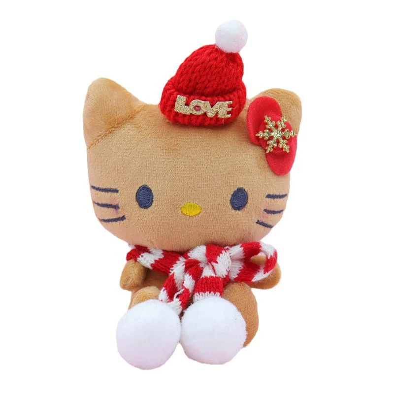 Зимний шарф с любовью и песнями милый рождественский черный плюшевый кулон Hello