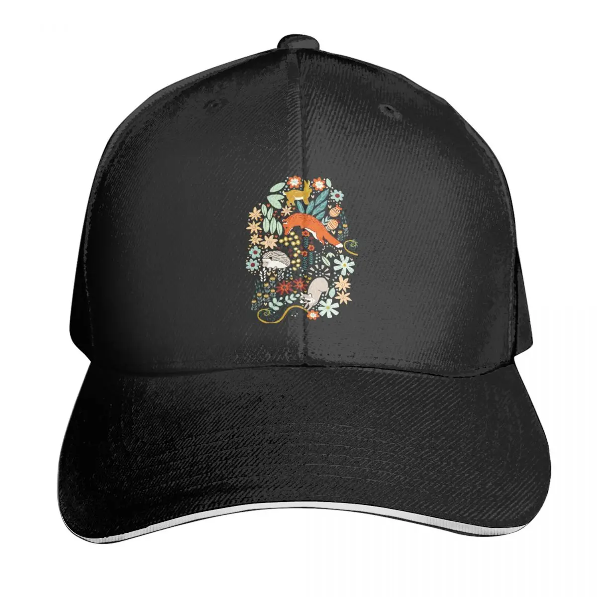 

Textured Woodland Pattern Casquette, Polyester Cap Cap Personalized Unisex For Daily