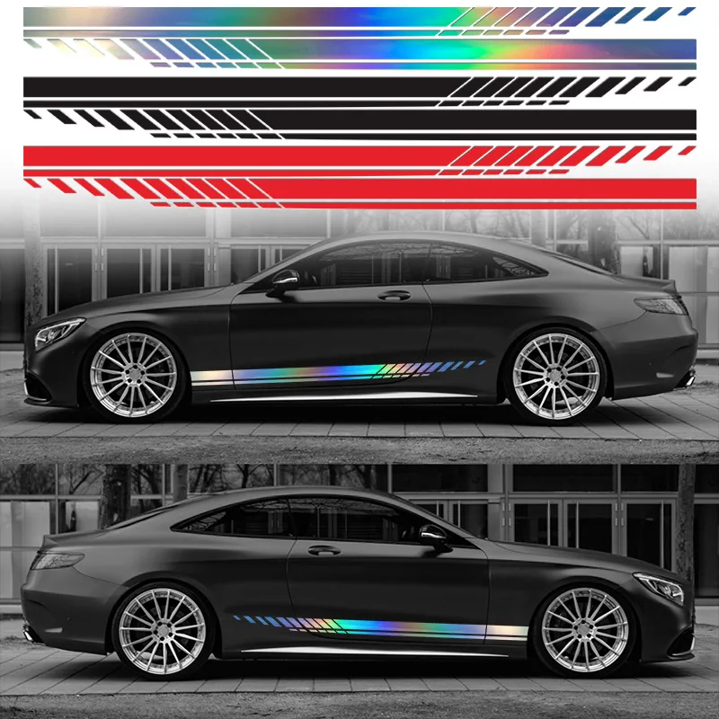 

Car Sticker For Audi Volkswagen VW Ford BMW Toyota Honda Mercedes Benz Renault Auto Side Stripe DIY Decal Car Tuning Accessories