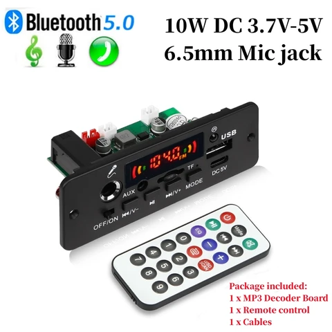 Bluetooth MP3 WMA WAV декодер плата 40 Вт усилитель громкой связи автомобильный аудио микрофон USB TF FM радио Mp3 музыкальный плеер динамик DC 12 В