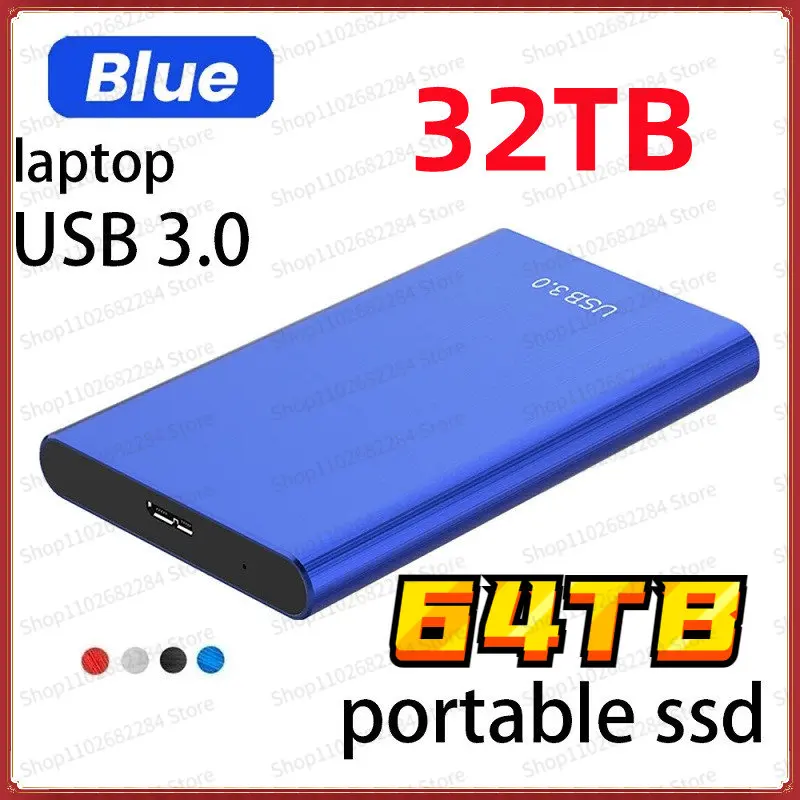 

Original High-speed 64TB SSD 8TB Portable External Solid State Hard Drive USB3.0 Interface 2TB Mobile Hard Drive For Laptop/mac