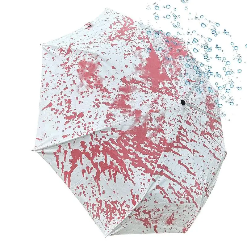 

Компактный Зонт с изменением цвета, прочный легкий складной зонт, меняющий цвет на красный, легко открывающийся и
