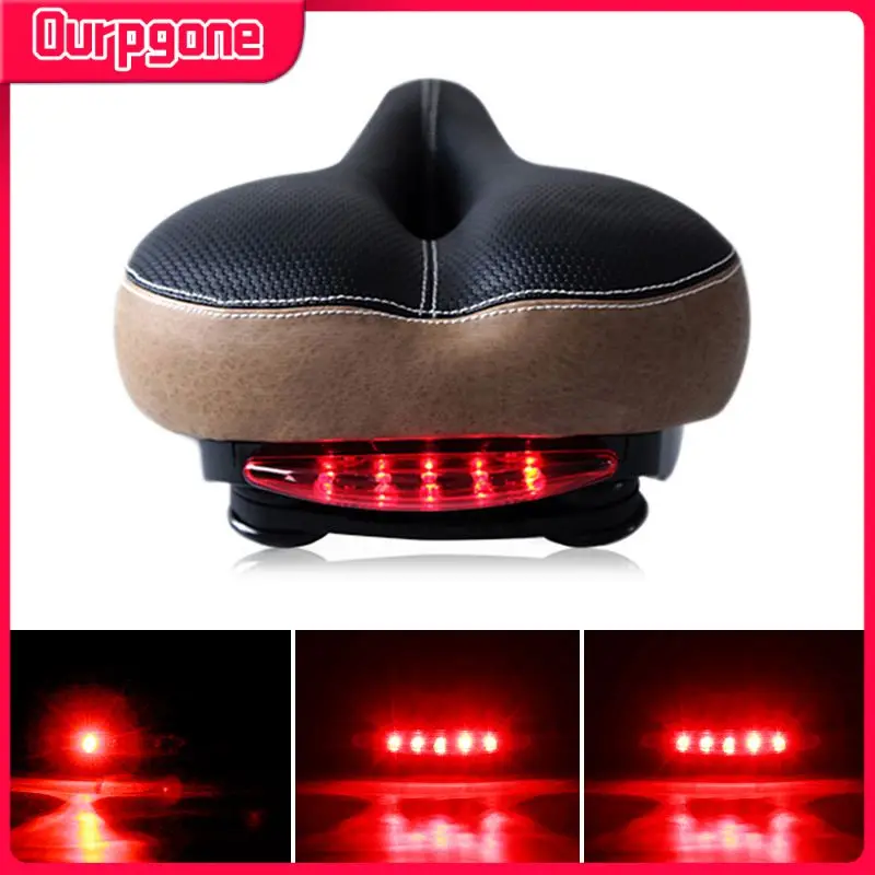 

Креативные практичные велосипедные принадлежности с задним фонарем, дышащее Велосипедное Сиденье, велосипедное седло, кожаное велосипедное седло, 1 шт.