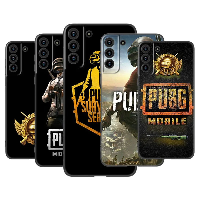 Hot Pubg Game Phone Case For Samsung Galaxy S22 S21 S20 Ultra FE S10 Lite 5G S10E S9 S8 Plus Soft TPU Black Cover