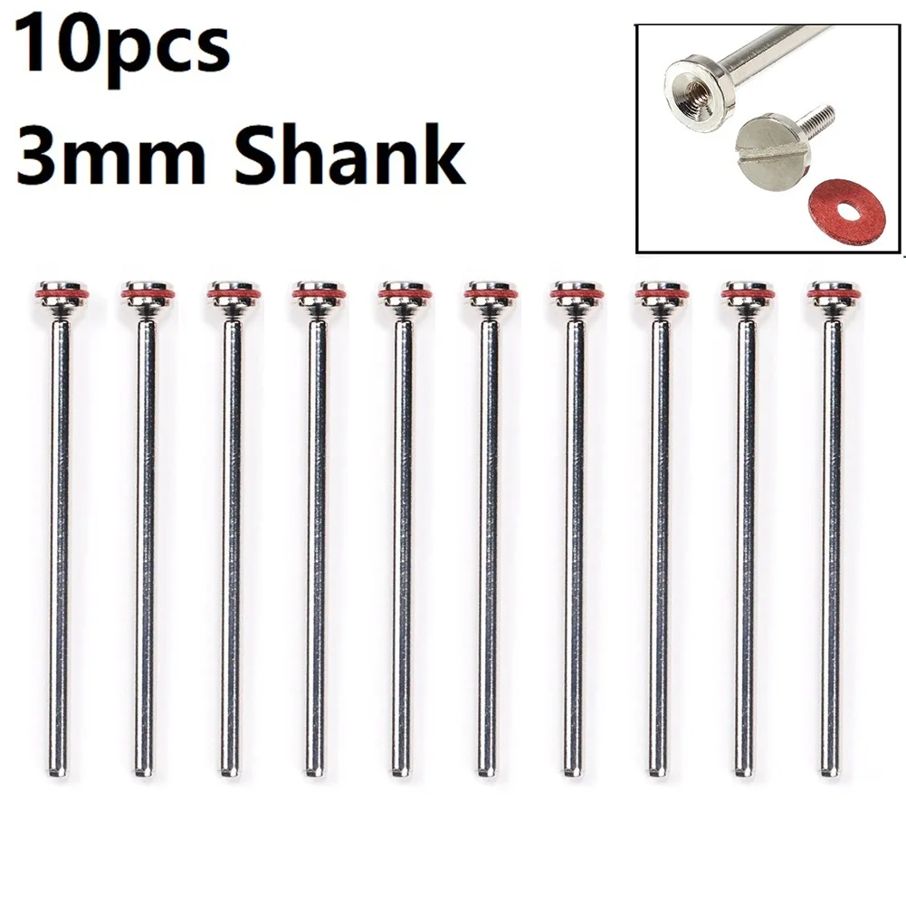

10pcs 3mm Polishing Shank Mandrel Burs Arbor Mandrels Holder For Rotary Tool For Polisher Machine Tool Mini Drill Accessories