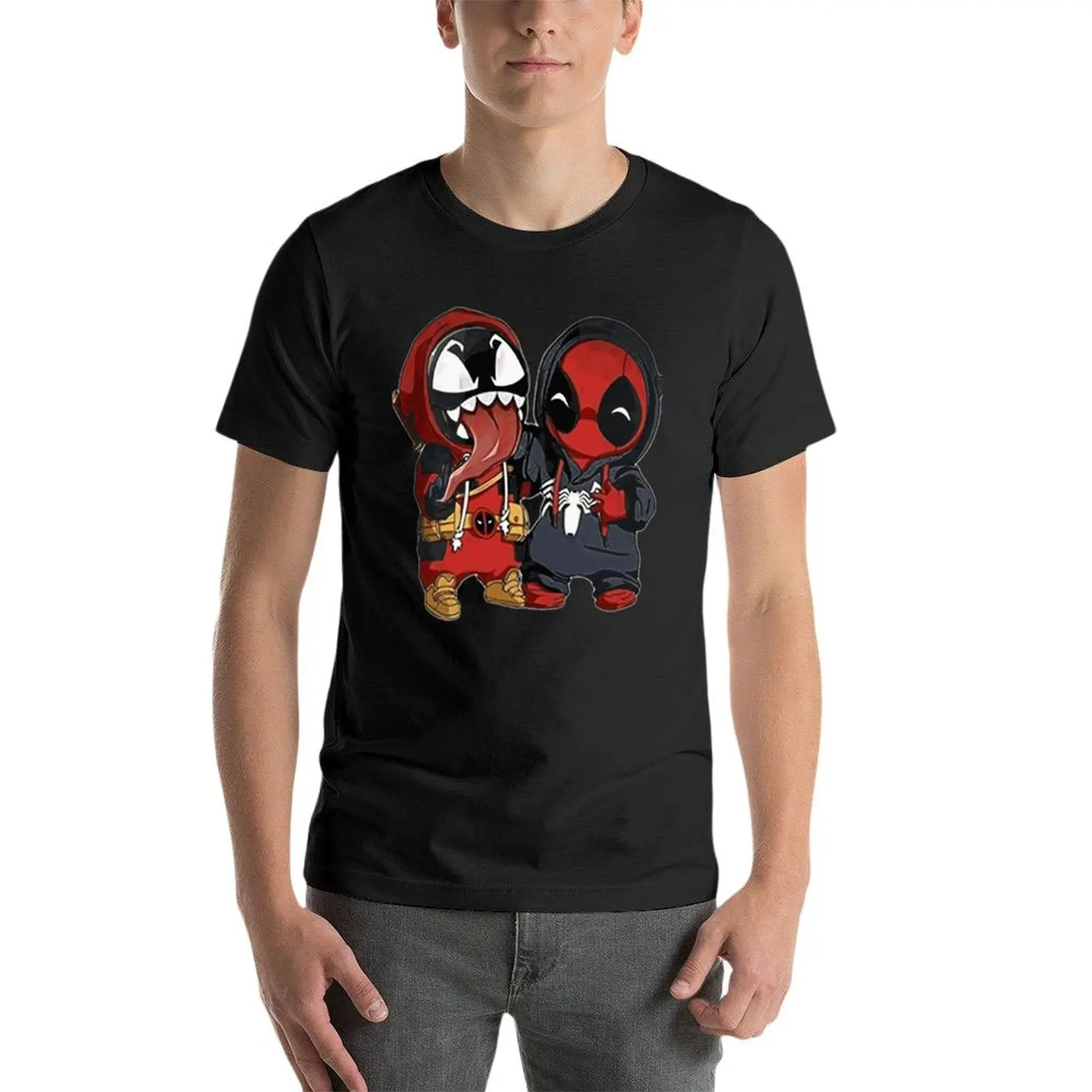 

Deadpool Venom Best Friend Forever Oversize T-Shirt For Men'S Clothes 100% Cotton Streetwear Plus Size Top Tee