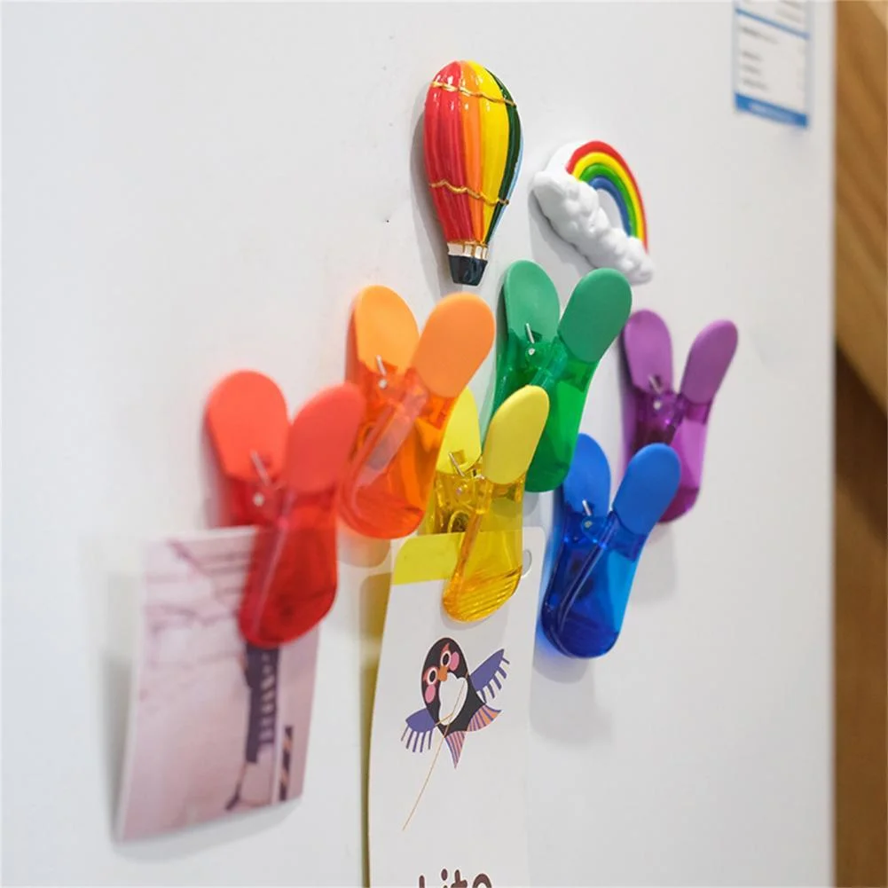 

6PCS Refrigerator Magnets Whiteboard Magnetic Clips Fridge Magnets for Photo Displays Decorative Message Holder Home Office