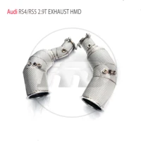 hmd exhaust system high flow performance downpipe for audi rs4 rs5 2 9t car accessories with cat pipe