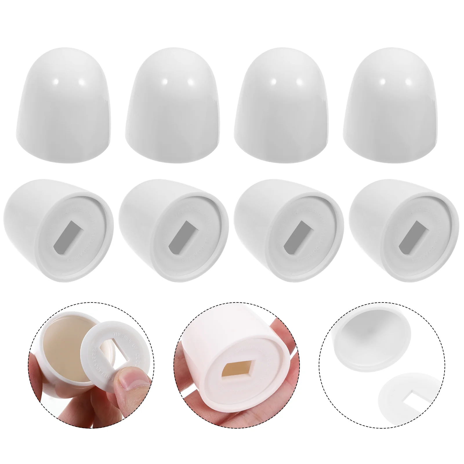 

Toilet Caps Bolt Screw Bowl Covers Universal Cover Trim Basepan Cap White Replacement Pushseat Accessory Talldecorative