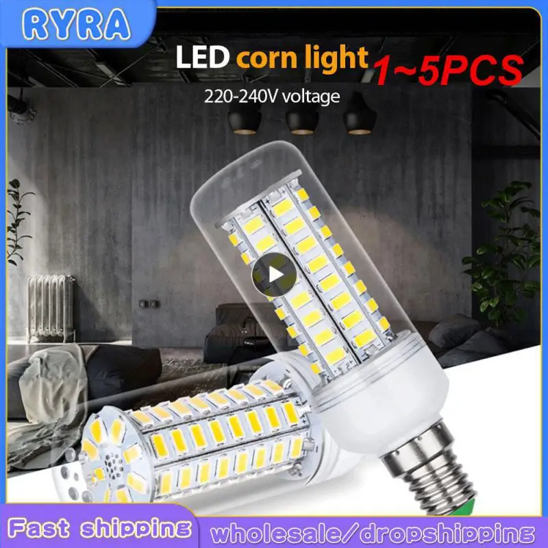 

1 ~ 5 шт. 5730 E27 Φ лампа-кукуруза, энергосберегающие фонари, лампа 110 В, 220 В