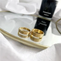 scalloped fashion simple double ring light luxury elegant three lives three worlds ladys birthday engagement jewelry