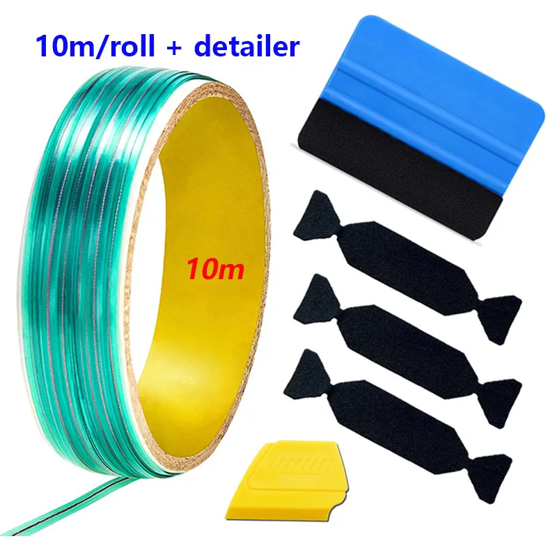

Лента Для Резки Виниловой Пленки Без Ножа 5/10/50 М, Инструмент Для Оклейки Авто С Ракелем, Деталист Для Точной Резки