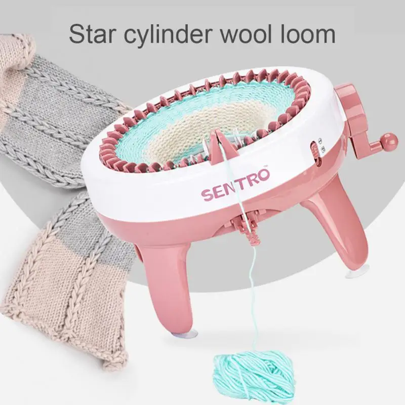 Вязальная машина ручной работы 22/48 игл цилиндрический шерстяной ткацкий станок