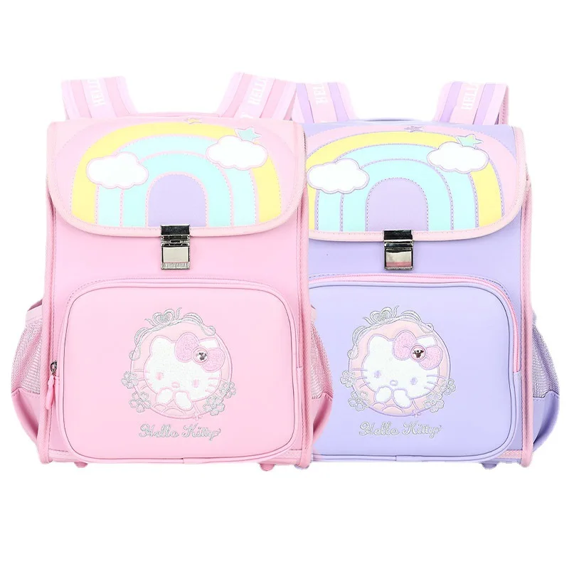 Hello Kitty Primary School Student Schoolbag Spine Protection Burden Relief Girl Backpack Lightweight Cartoon Backpack