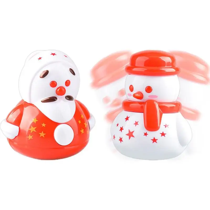 

Weeble Wobble Toys 2pcs Kids Fidget Toys Wobble Toys With Built-in Bell Christmas Snowman Doll Toy For Kids Fidget Toy Sets