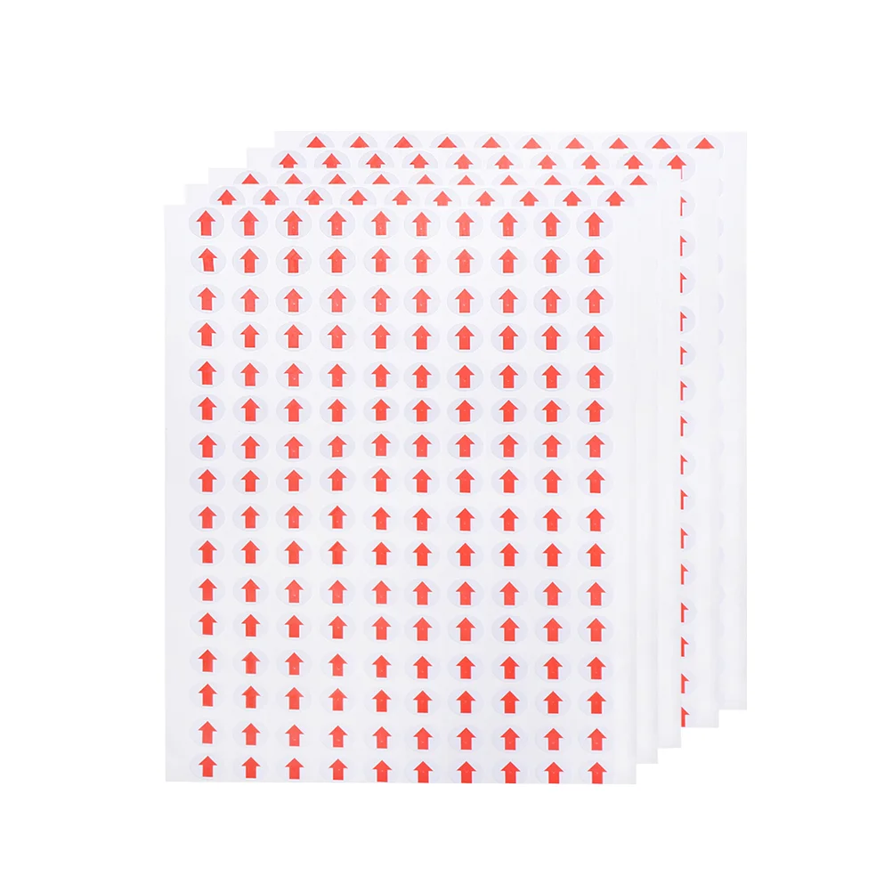 

6400 PCS Circle Dot Labels Goods Sticker Paper Factory Red Letter Stickers Product Store Office Black Decor