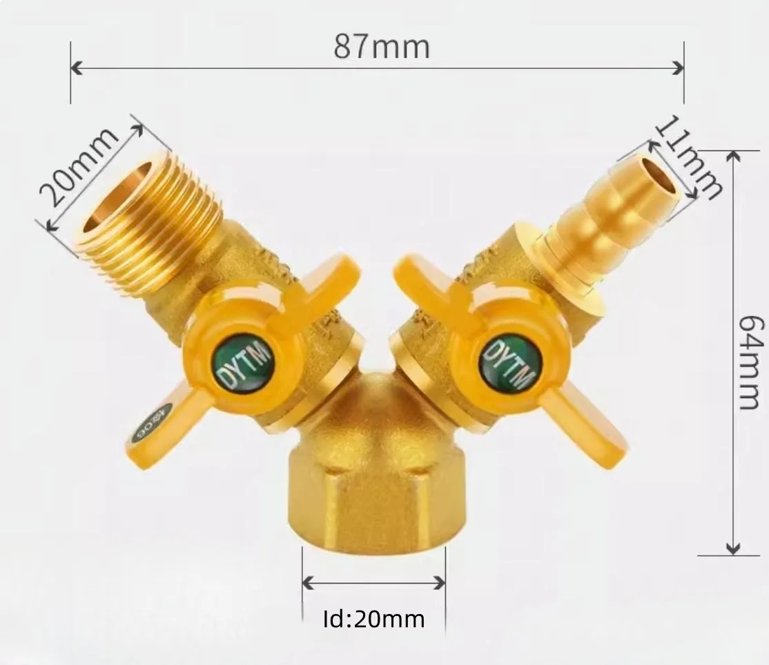 

2PCS Inner Wire+outer Wire+pagoda Head Three-way Gas Valve Special Joint for Natural Gas Switch