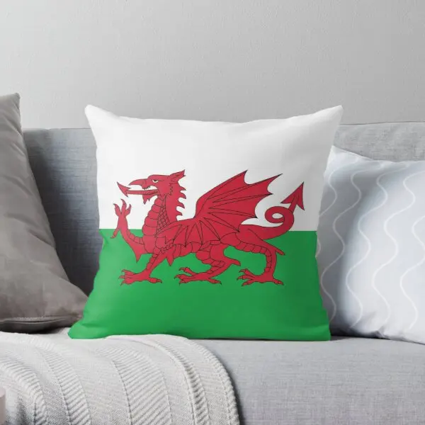 

Wales Flag Printing Throw Pillow Cover Home Decor Anime Comfort Fashion Soft Cushion Case Waist Hotel Bed Pillows not include