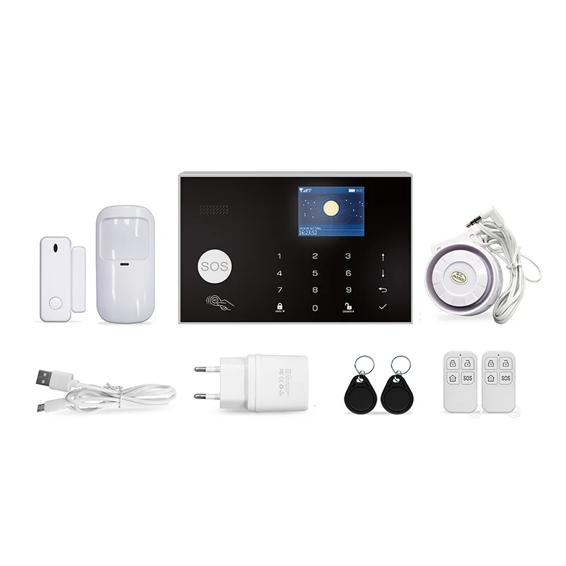 

Dual Network Multi Language Wifi Alarm Home Networking GSM Anti-theft Alarm Host Intelligent Home Anti-theft System