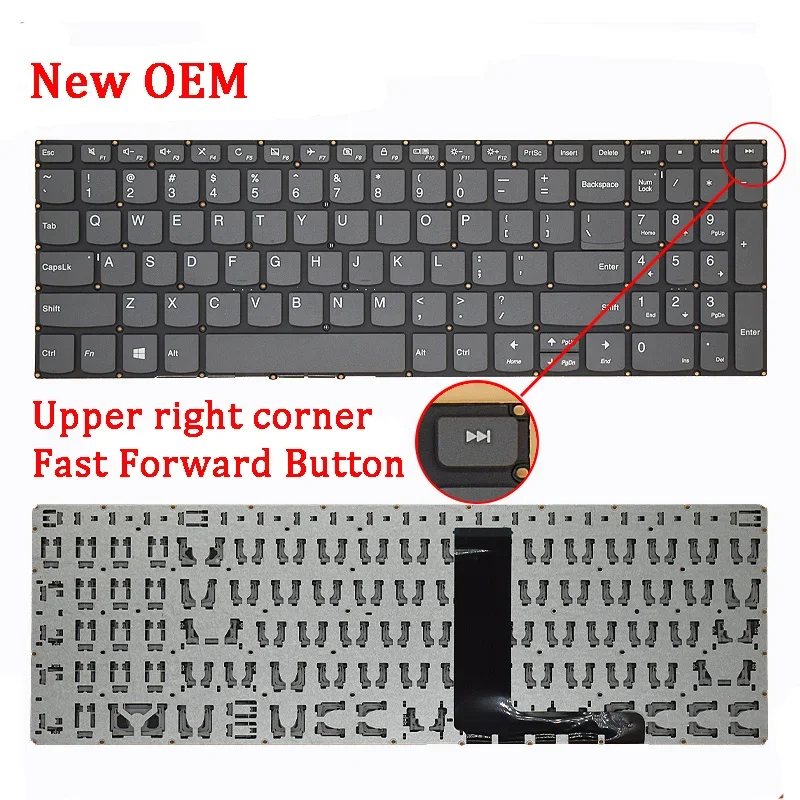 Новая оригинальная сменная клавиатура для ноутбука совместимая с Lenovo IdeaPad 320-15ikk
