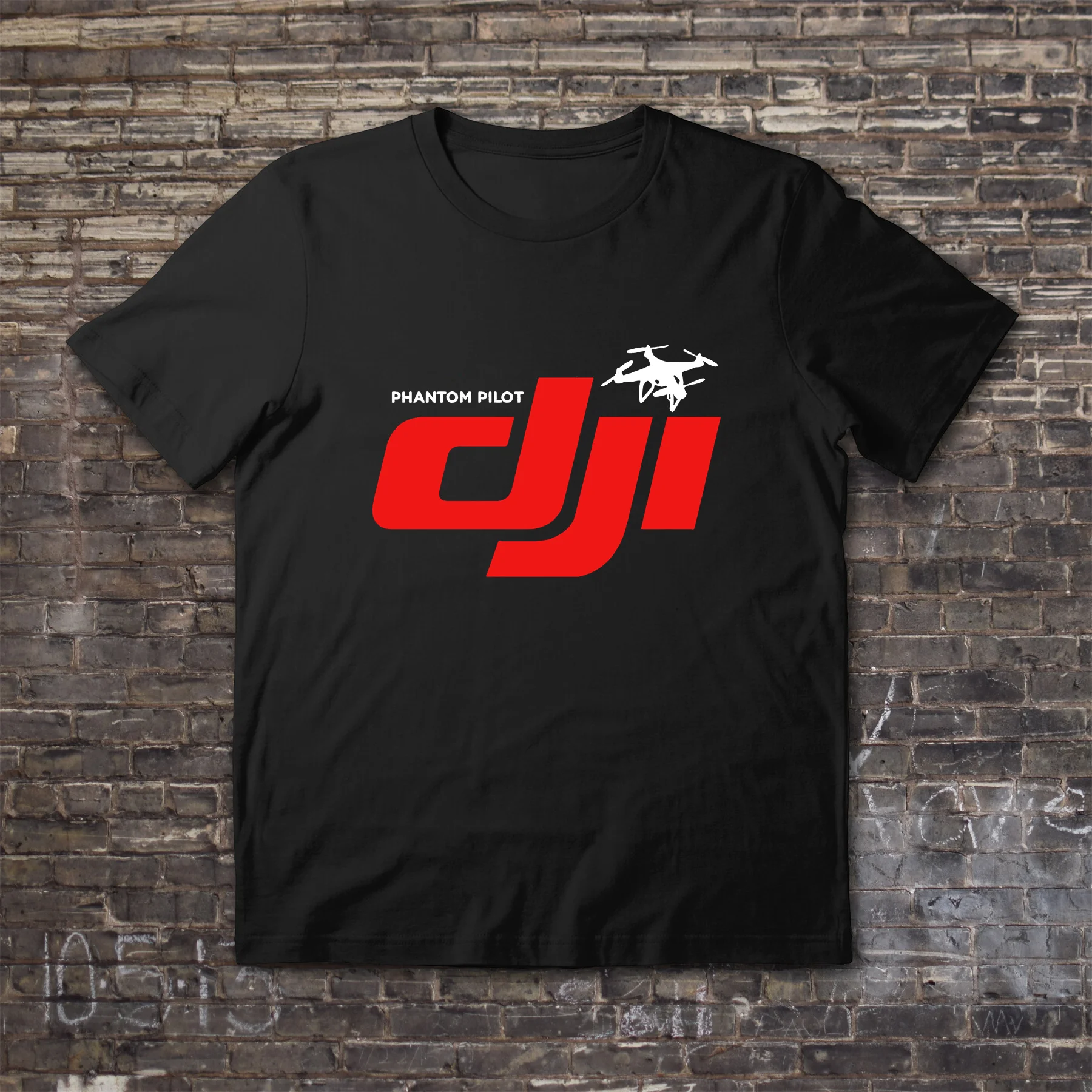 

Amazing Male T Shirt Casual Oversized Essential Dji Phantom Pilot Classic Logo T-shirt Men T-shirts Graphic Short Sleeve S-3XL