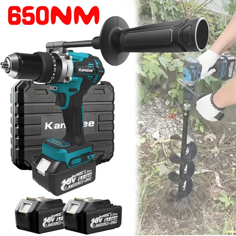 

[Icebreaker]Kamolee 13MM Brushless Electric Impact Drill For Ice Breaking Cordless Screwdriver Lithium Battery Charging Hand Dr