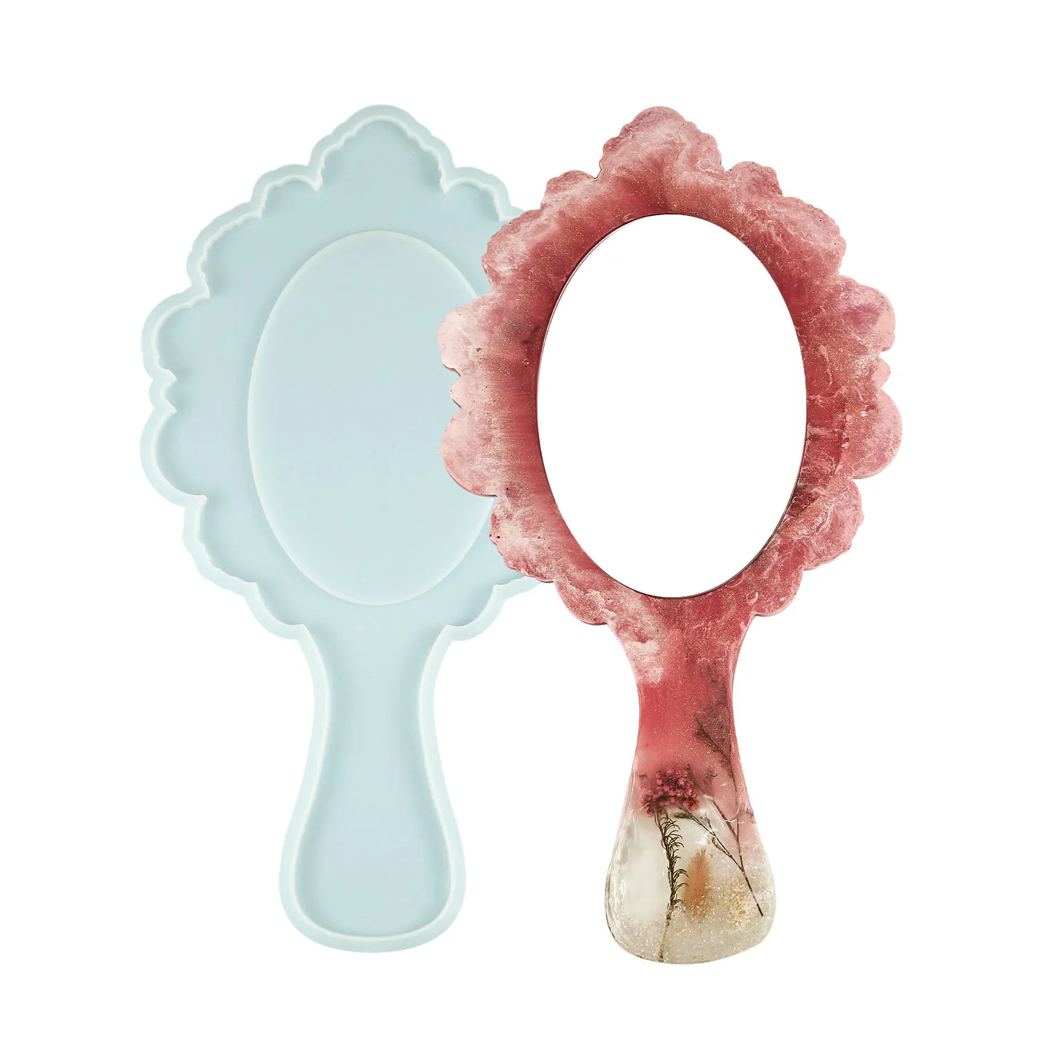 Силиконовые формы для большого зеркала в форме листа сделай сам овальная