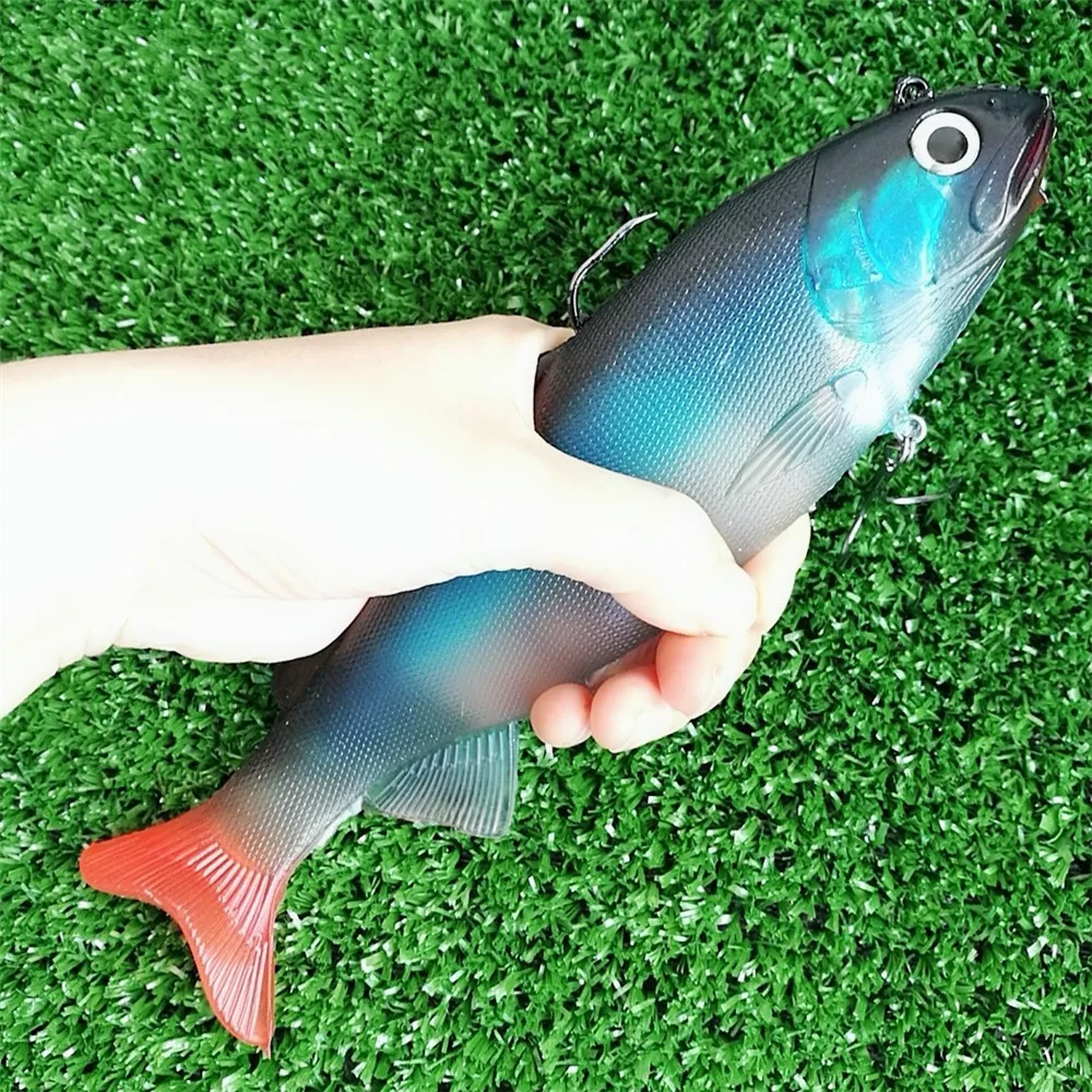 

1PC 20cm 134g Big Fish Bait Sea Ocean Boat Fishing Lure Soft Plastic Lure Soft Fishing Tackle Artificial Trailers Baits pesca