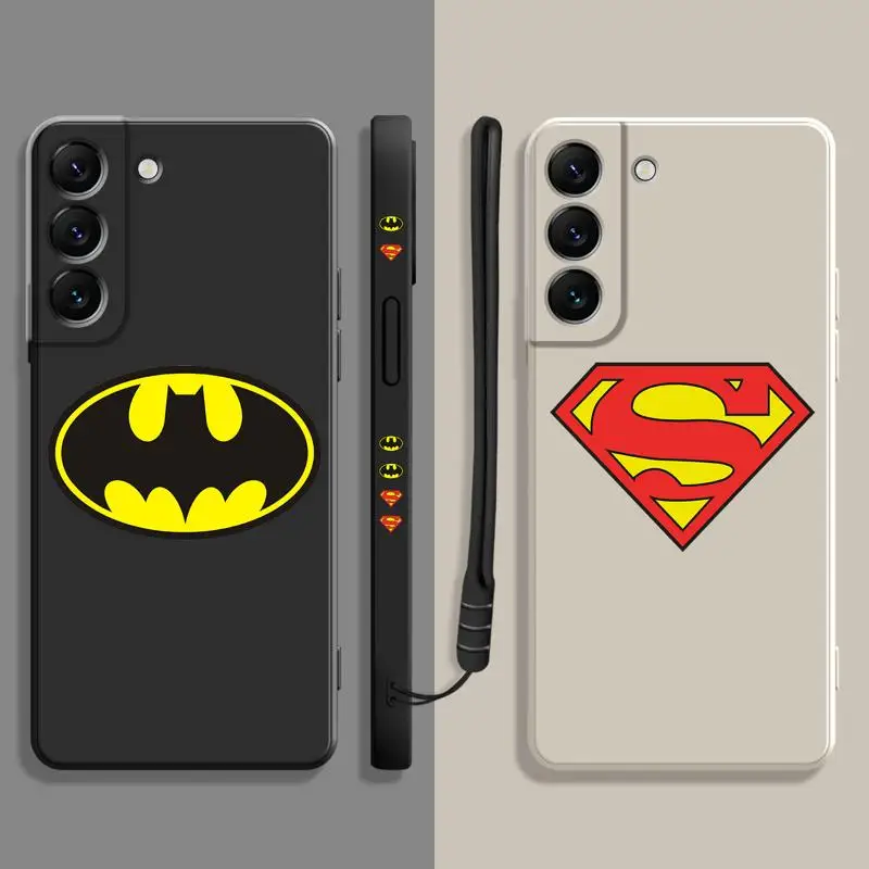 

Liquid Case For Samsung Galaxy S23 S22 S21 S20 FE Ultra S10 S9 S8 Plus S10e Note 20Ultra 10Plus Luxury Heros-Batman-Superman