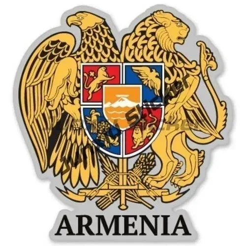 Армения Герб Наклейка Армянский Орел и Лев Флаг Контур Am Ноутбук Чемодан