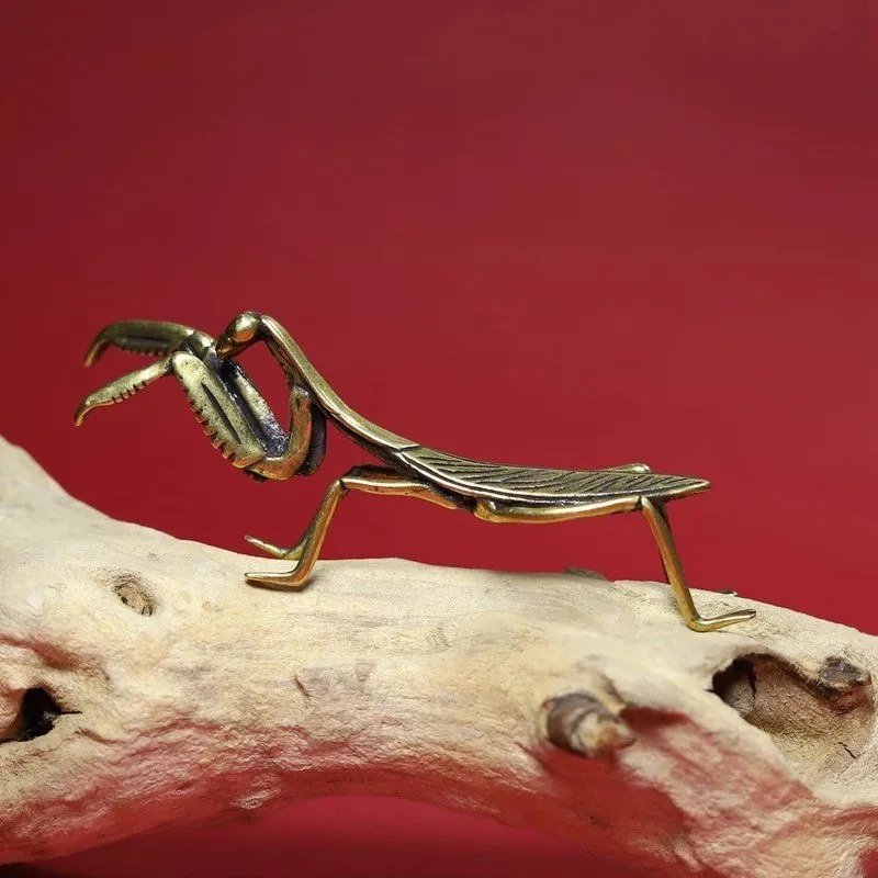 Миниатюрная статуэтка богомола из меди MOONBIFFY