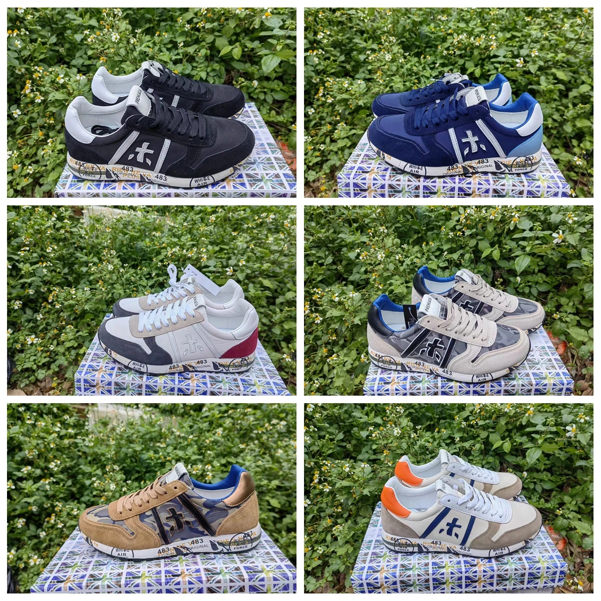 

Men's PREMIATA Shoes Fashion Lightning Skateboard Running Shoes Breathable Casual Shoes Student Couple Outdoor Sneakers Eur40-45