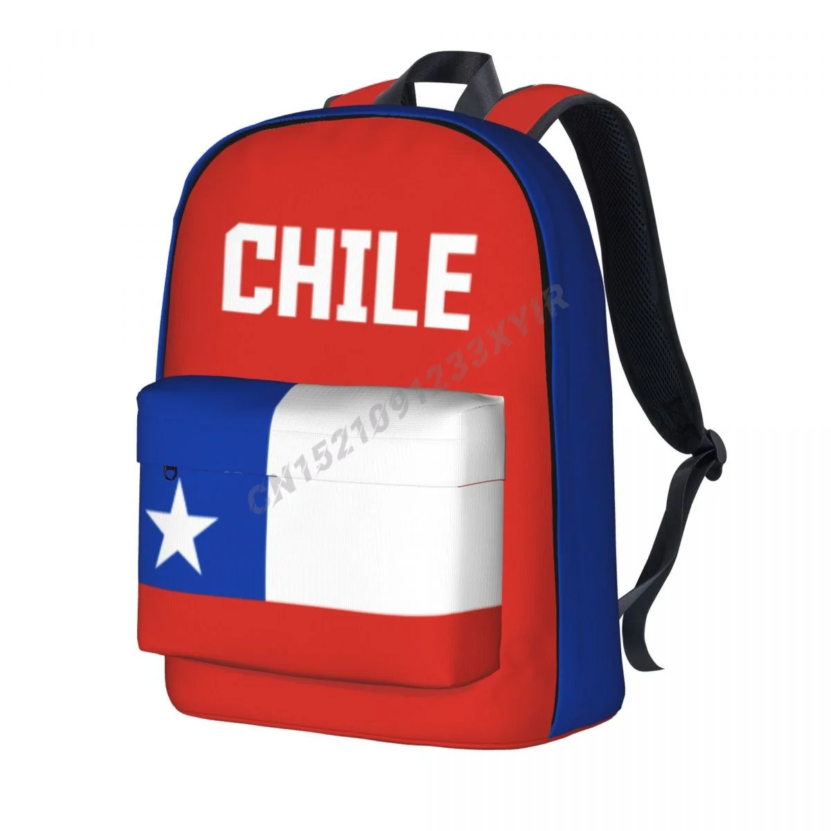 

Unisex Backpack Chile Chilean Flag Stitch Schoolbag Messenger Bag Case Laptop Travel Bag Mochila Gift
