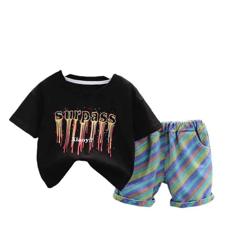 

New Summer Baby Clothes Suit Children Boys Girls Sports Cotton T-Shirt Shorts 2Pcs/Sets Toddler Casual Costume Kids Tracksuits