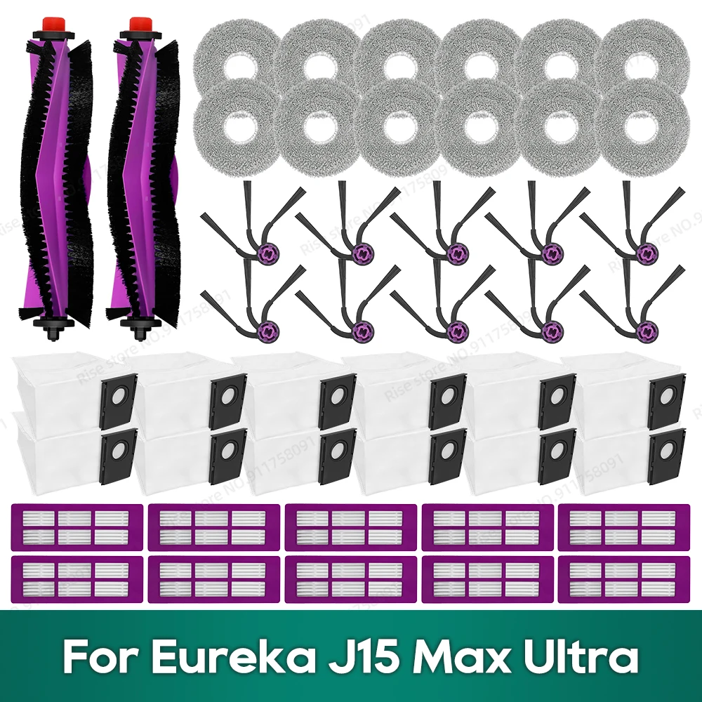 Фото Совместимость с аксессуарами Eureka J15 Max Ultra, основная щетка, фильтр Hepa, мешок для пыли, ткань для швабры №1