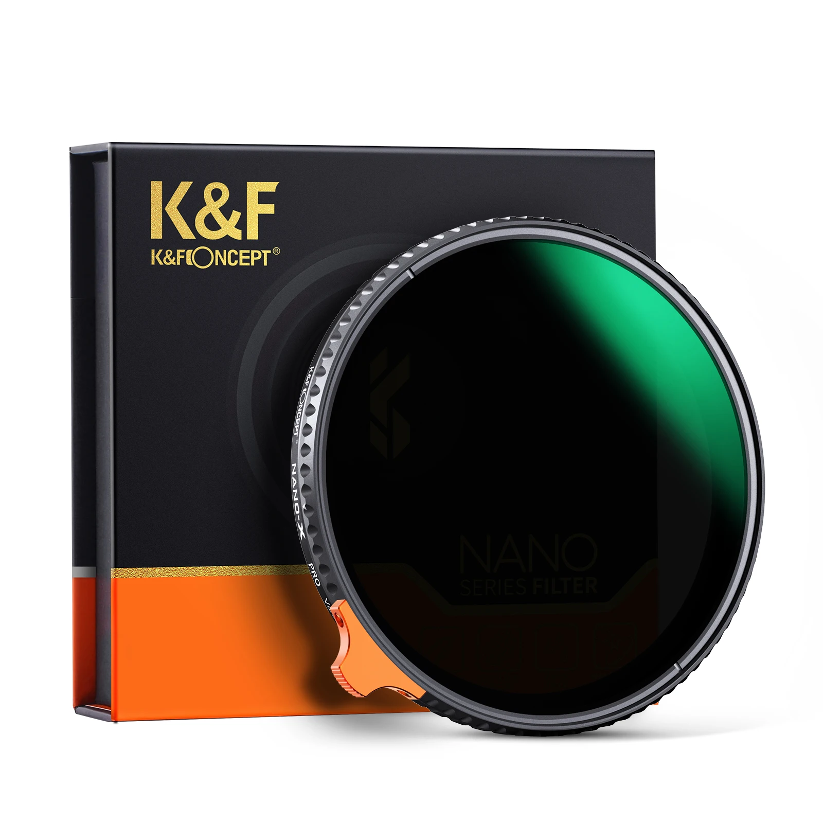 K&F Concept HD Fader Variable ND2-ND400 ND Filter with Putter Adjustable Neutral Density Filter 49mm 67mm 82mm for Camera Lens