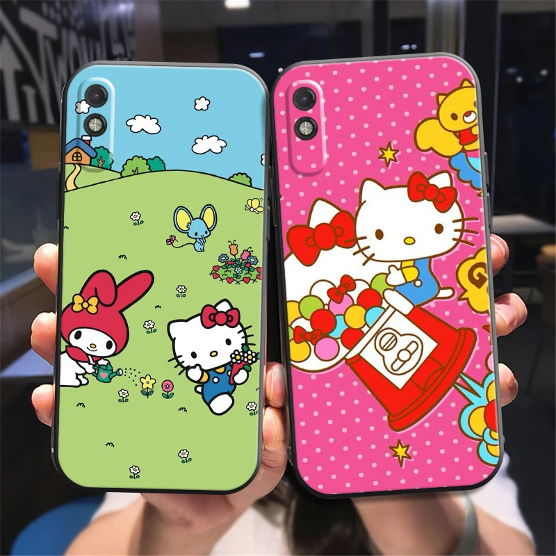 

Силиконовый чехол Hello Kitty для Xiaomi Redmi 9 9i 9AT 9T 9A 9C 10 Note 9 9T 9S 10 10 Pro 10S 10