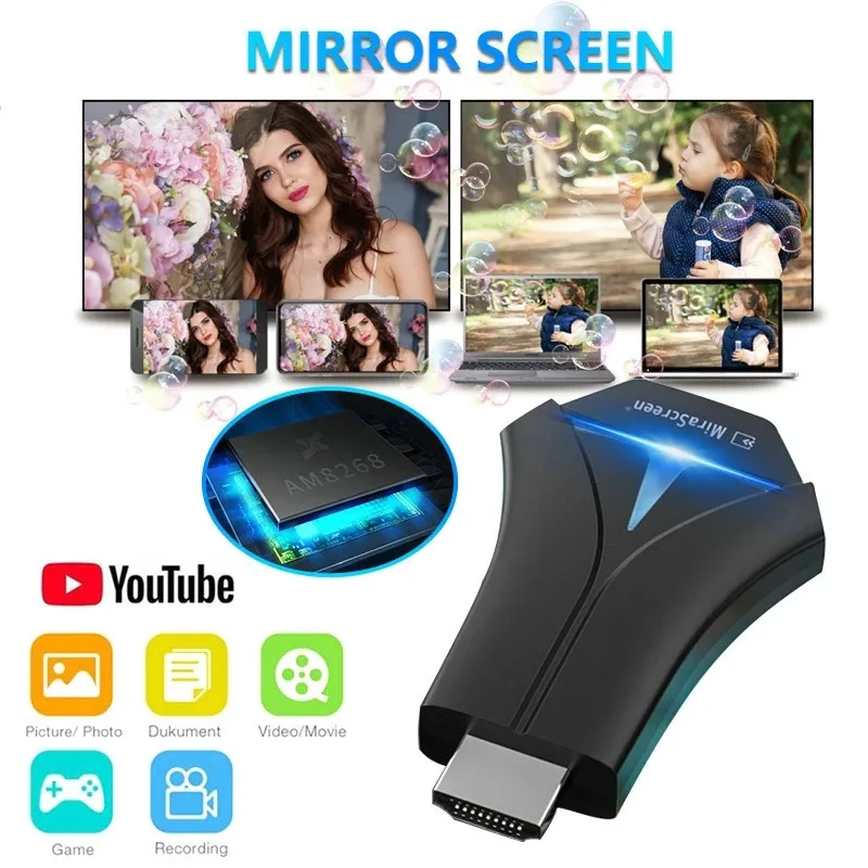 

Адаптер Mira screen K12 TV Stick, беспроводной приемник с поддержкой HDMI и Wi-Fi