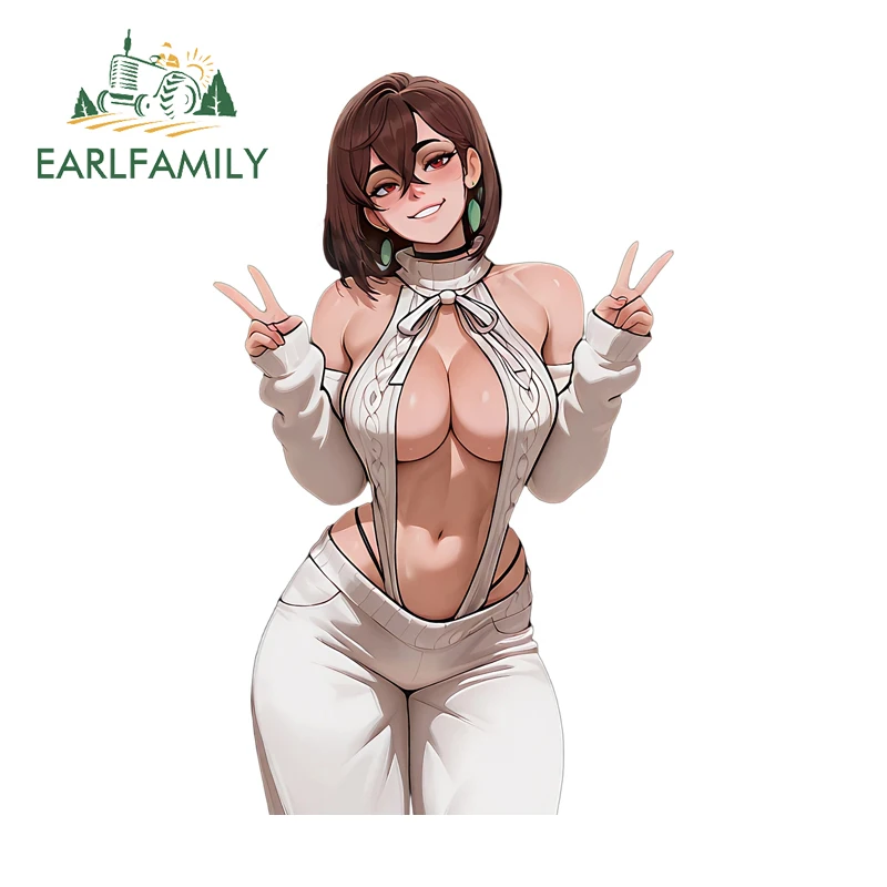 

EARLFAMILY Momo Ayase автомобильная наклейка аниме тема красивая девушка наклейки водостойкий устойчивый к царапинам солнцезащитный крем ATV индивидуальная печать