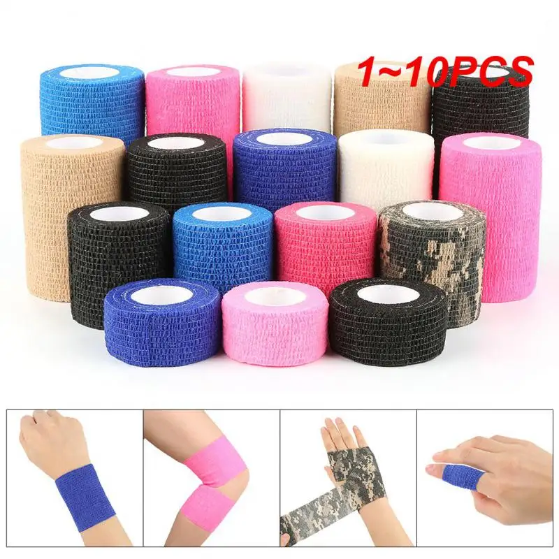 

1~10PCS Colorful Sport Self Adhesive Elastic Bandage Wrap Tape 4.5m Elastoplast For Knee Support Pads Finger Ankle Palm Shoulder