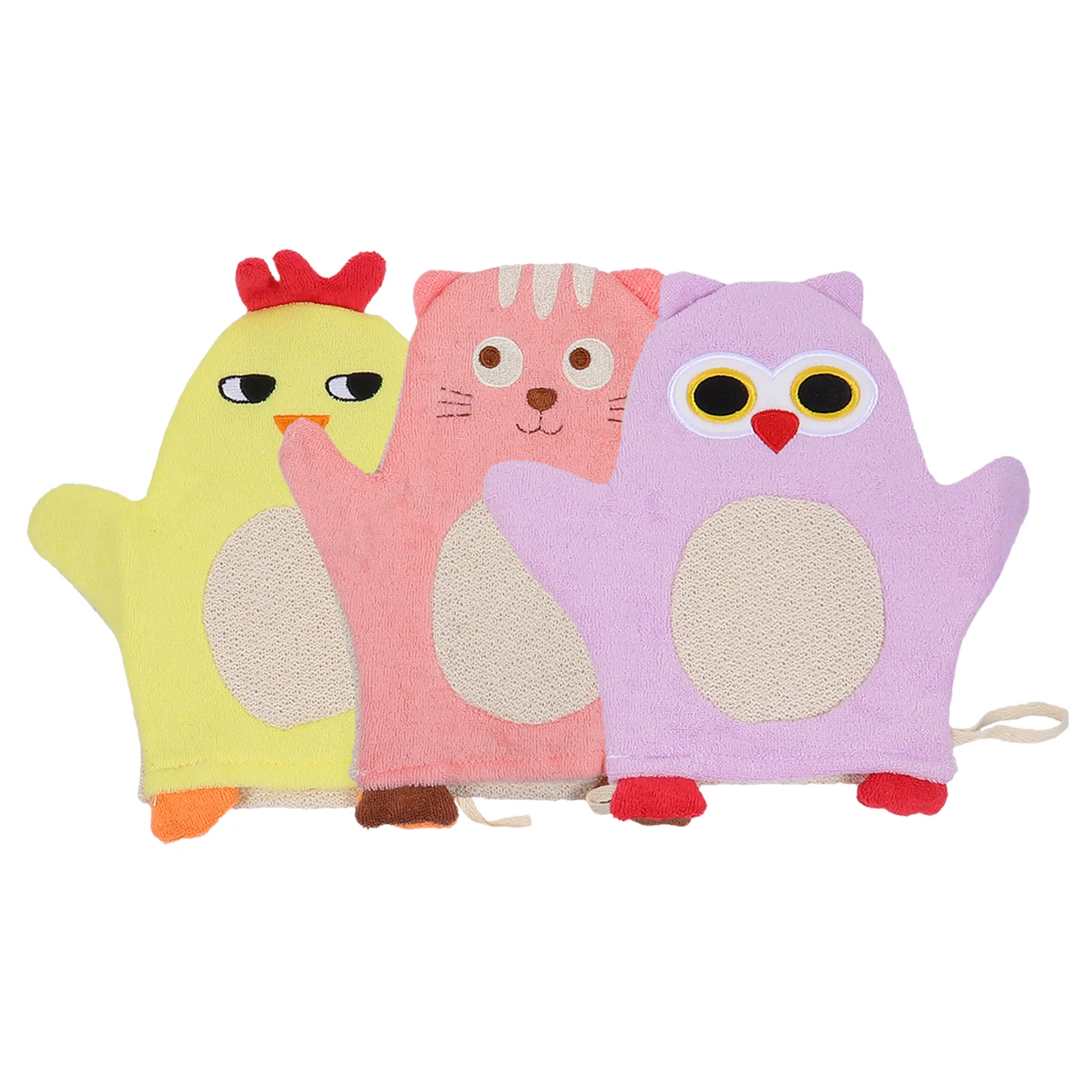 

3 шт., Детские хлопковые перчатки для ванной