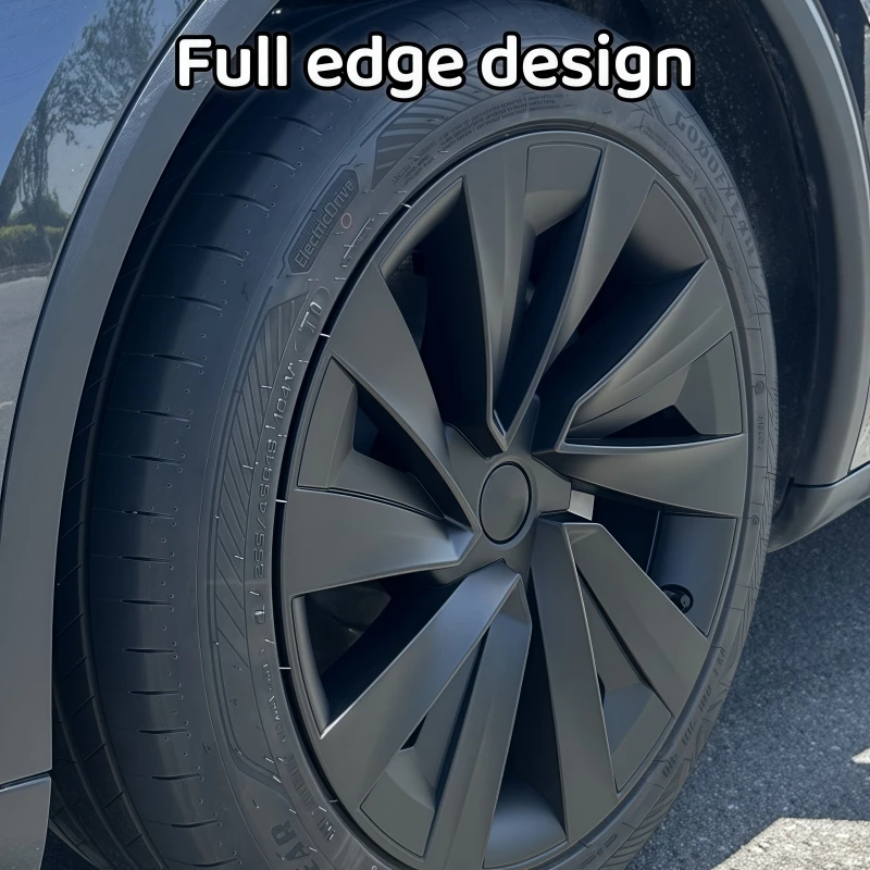 Фото XINLIN Для Tesla Model Y Juniper 2025, 4 шт., 19-дюймовые колпаки на колеса, высокопроизводительные сменные колпаки на ступицы, полные накладки на диски, аксессуары №4