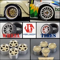 hobby design collection series 124 alloy wheels rubber tires resin rim for model car modifications hand made toys parts