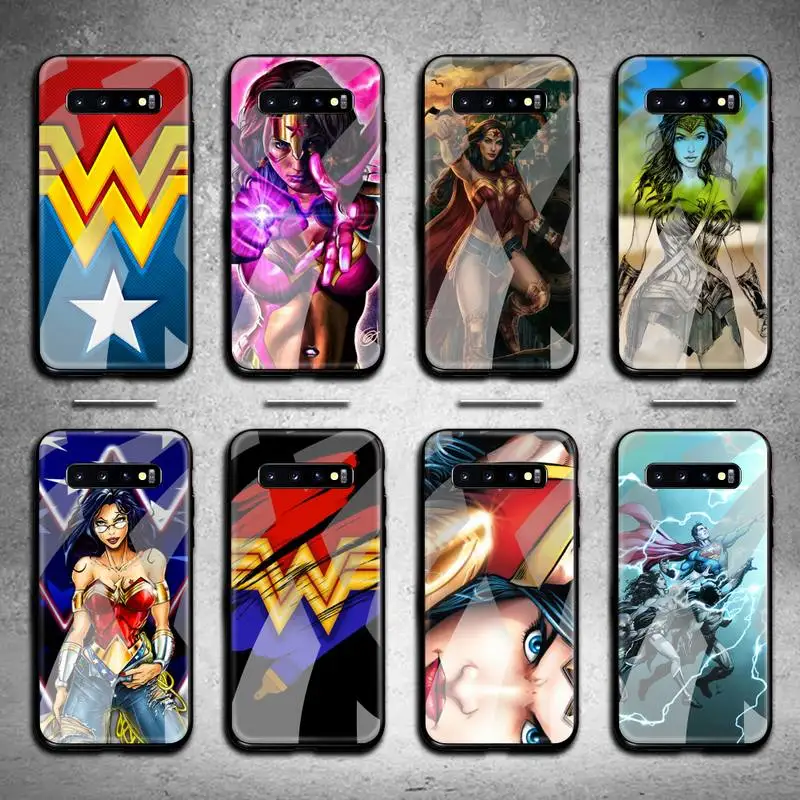 

Wonder Woman Phone Case Tempered Glass For Samsung S20 Plus S7 S8 S9 S10 Note 8 9 10 Plus