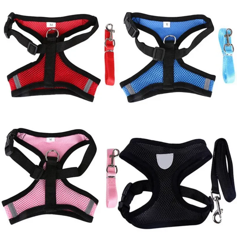 

Dog Harness Vest Adjustable Breathable Mesh Dog Harness Small Medium Dog Nylon Breast-band Vest Smal Pet Dogs Harness