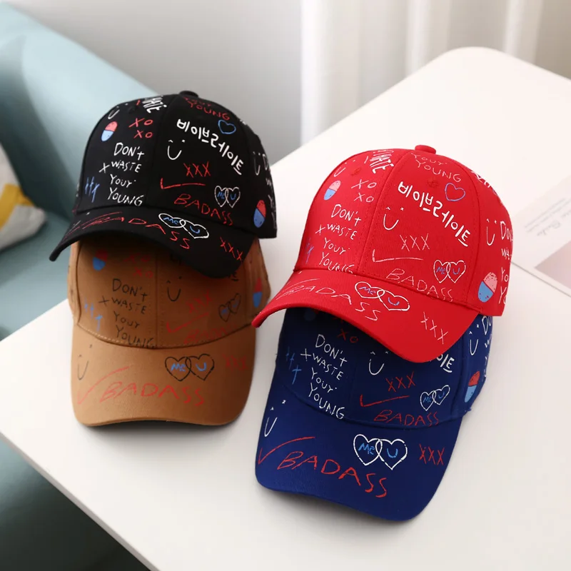 

Fashion Street Pop Baseball Caps for Boys Kids Graffiti Art Snapback Hip Hop Hat Cap Bucket Hats Sport Gorras Outdoor X'mas Gift